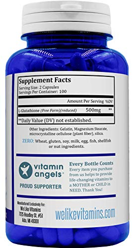 Foto 5 pulgar | Suplemento Que Nos Gusta: Vitaminas, Glutatión Reducido, 500 Mg, 200 Calorías - Venta Internacional.