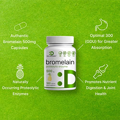 Foto 5 pulgar | Oferta De Suplementos: Suplemento De Bromelina, 500 Mg, 180 Cápsulas - Venta Internacional.