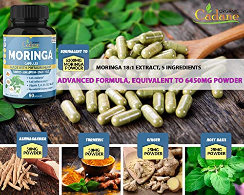 Foto 3 pulgar | Suplemento De Extracto De Moringa Orgánico, Cápsulas, 6450 Mg, 90 Cápsulas - Venta Internacional.