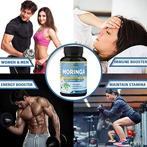 Foto 7 pulgar | Suplemento De Extracto De Moringa Orgánico, Cápsulas, 6450 Mg, 90 Cápsulas - Venta Internacional.