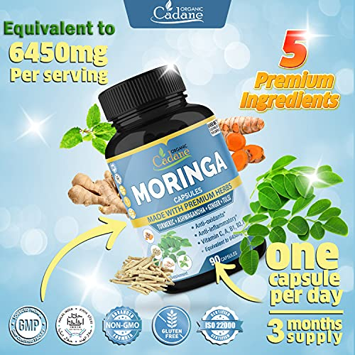 Foto 8 pulgar | Suplemento De Extracto De Moringa Orgánico, Cápsulas, 6450 Mg, 90 Cápsulas - Venta Internacional.