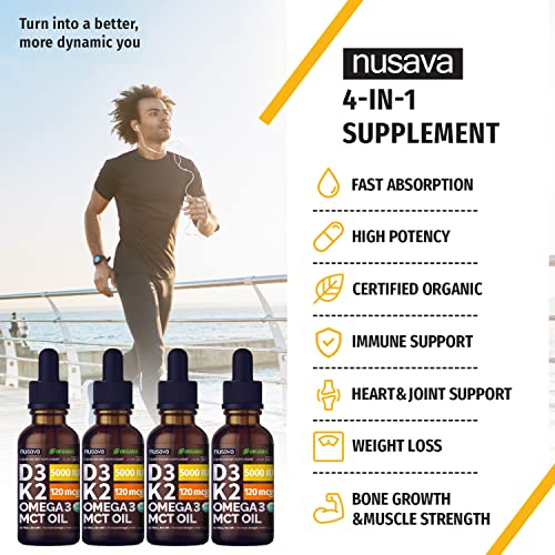 Foto 3 pulgar | Gotas De Vitamina D3 K2 Con Aceite Mct Omega 3 5000 Ui 30 Ml (paquete De 4 Unidades) - Venta Internacional.