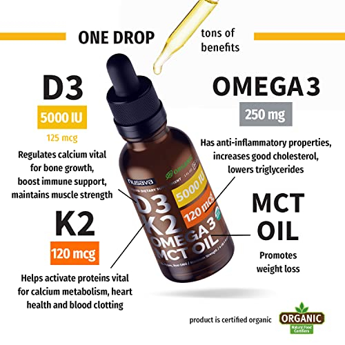 Foto 4 pulgar | Gotas De Vitamina D3 K2 Con Aceite Mct Omega 3 5000 Ui 30 Ml (paquete De 4 Unidades) - Venta Internacional.