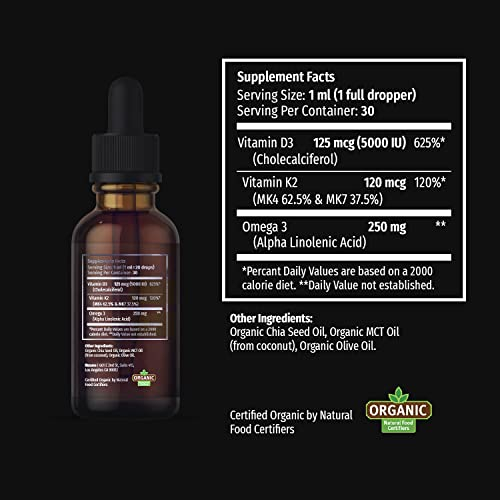 Foto 7 pulgar | Gotas De Vitamina D3 K2 Con Aceite Mct Omega 3 5000 Ui 30 Ml (paquete De 4 Unidades) - Venta Internacional.
