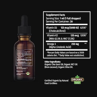 Foto 6 | Gotas De Vitamina D3 K2 Con Aceite Mct Omega 3 5000 Ui 30 Ml (paquete De 4 Unidades) - Venta Internacional.