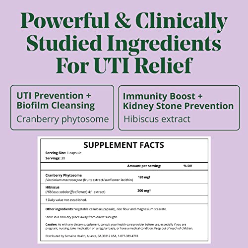 Foto 3 pulgar | Suplemento Semaine Urinary Tract Cleanse & Protect, 30 Unidades - Venta Internacional.