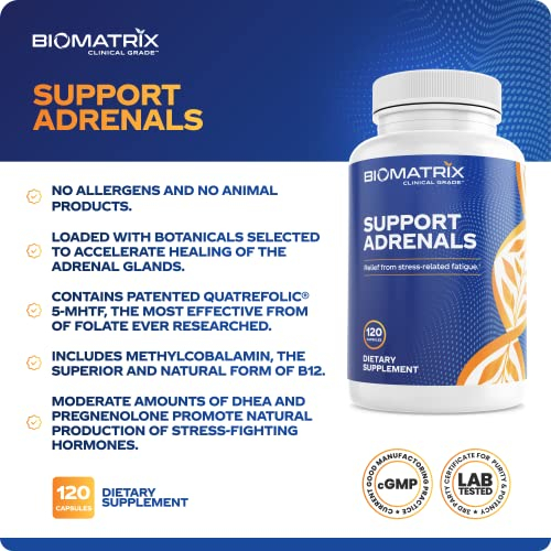 Foto 4 pulgar | Suplemento Biomatrix Adrenal Fatigue Support 120 Cápsulas - Venta Internacional.