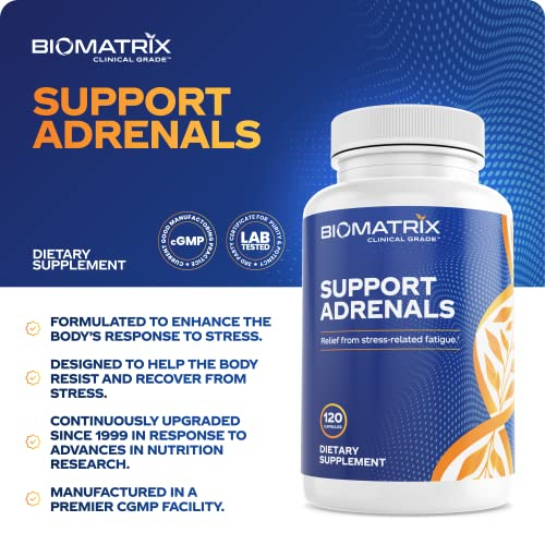 Foto 5 pulgar | Suplemento Biomatrix Adrenal Fatigue Support 120 Cápsulas - Venta Internacional.
