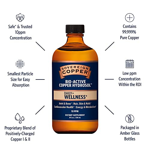 Foto 4 pulgar | Suplemento De Hidrosol De Cobre Bioactivo De Sovereign Copper, 240 Ml - Venta Internacional.