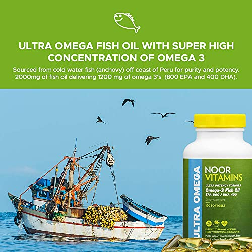 Foto 7 pulgar | Aceite De Pescado Noorvitamins Ultra Omega-3 2000 Mg Con 800 Mg Epa 400 Ml - Venta Internacional.