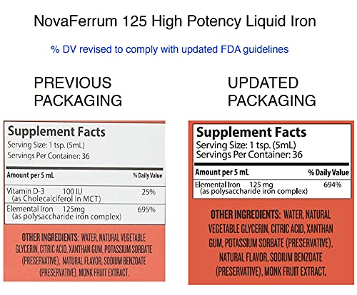 Foto 4 pulgar | Suplemento De Hierro Novaferrum 125 De Alta Potencia, 180 Ml, Frambuesa - Venta Internacional.