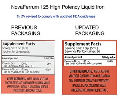Foto 3 | Suplemento De Hierro Novaferrum 125 De Alta Potencia, 180 Ml, Frambuesa - Venta Internacional.