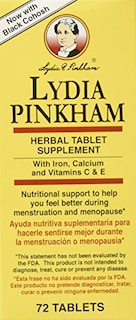 Foto 1 | Suplementos En Tabletas Lydia Pinkham Menstruación Menopausia 72 - Venta Internacional.