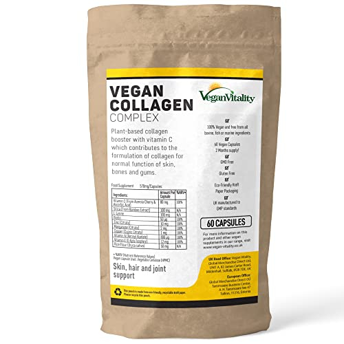 Suplementos De Colágeno Vegan Vitality Complex, Suministro Para 2 Meses - Venta Internacional.
