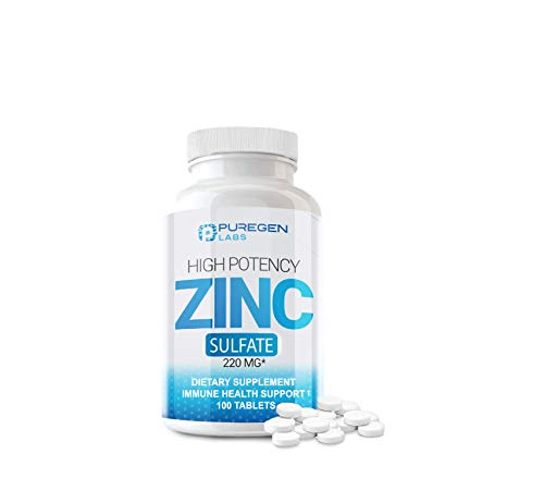 Suplemento P Puregen Labs Sulfato De Zinc 220 Mg 100 Comprimidos - Venta Internacional.