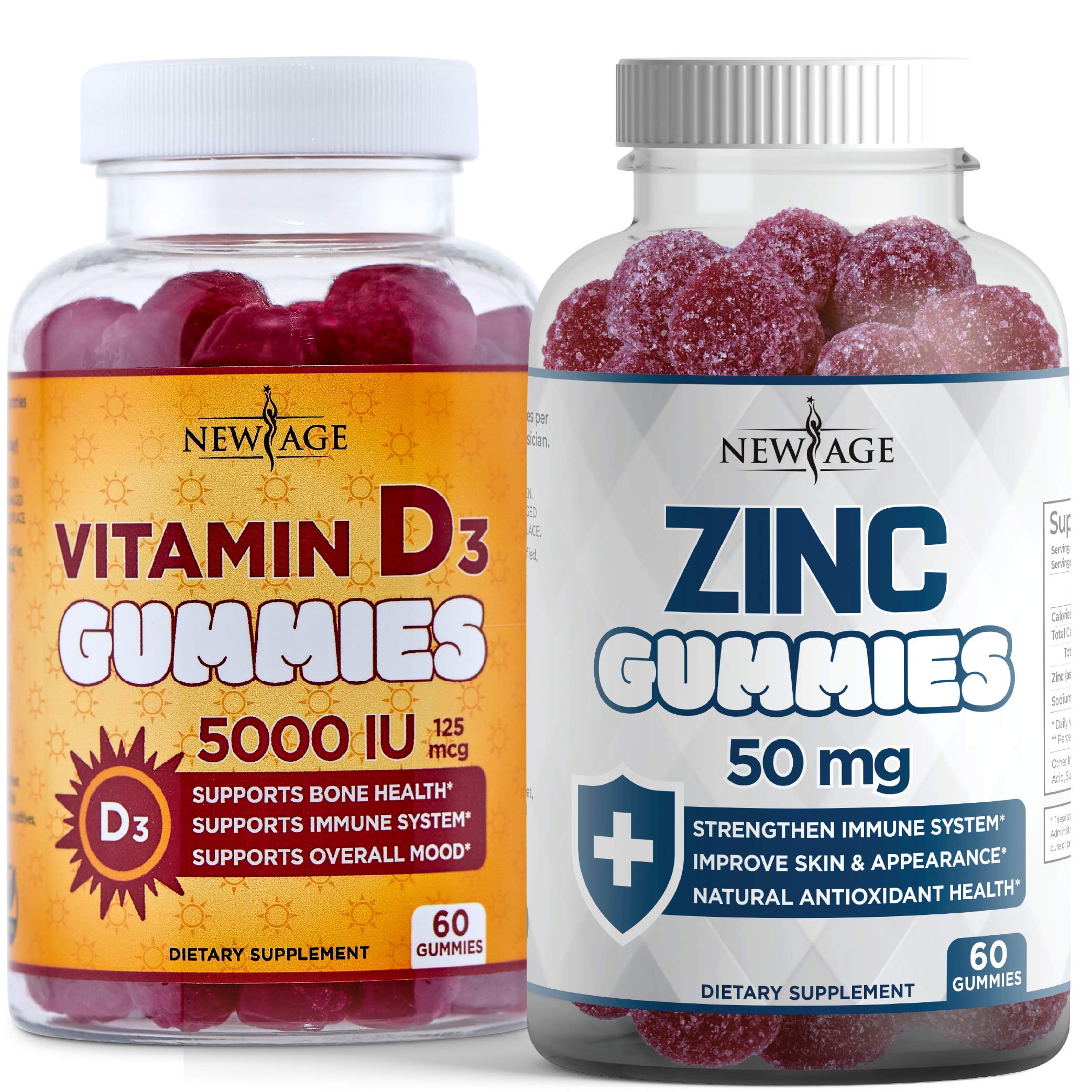 Foto 2 pulgar | Gomitas Vitamina D3 New Age Immune Defense 5000 Ui 2 Piezas - Venta Internacional
