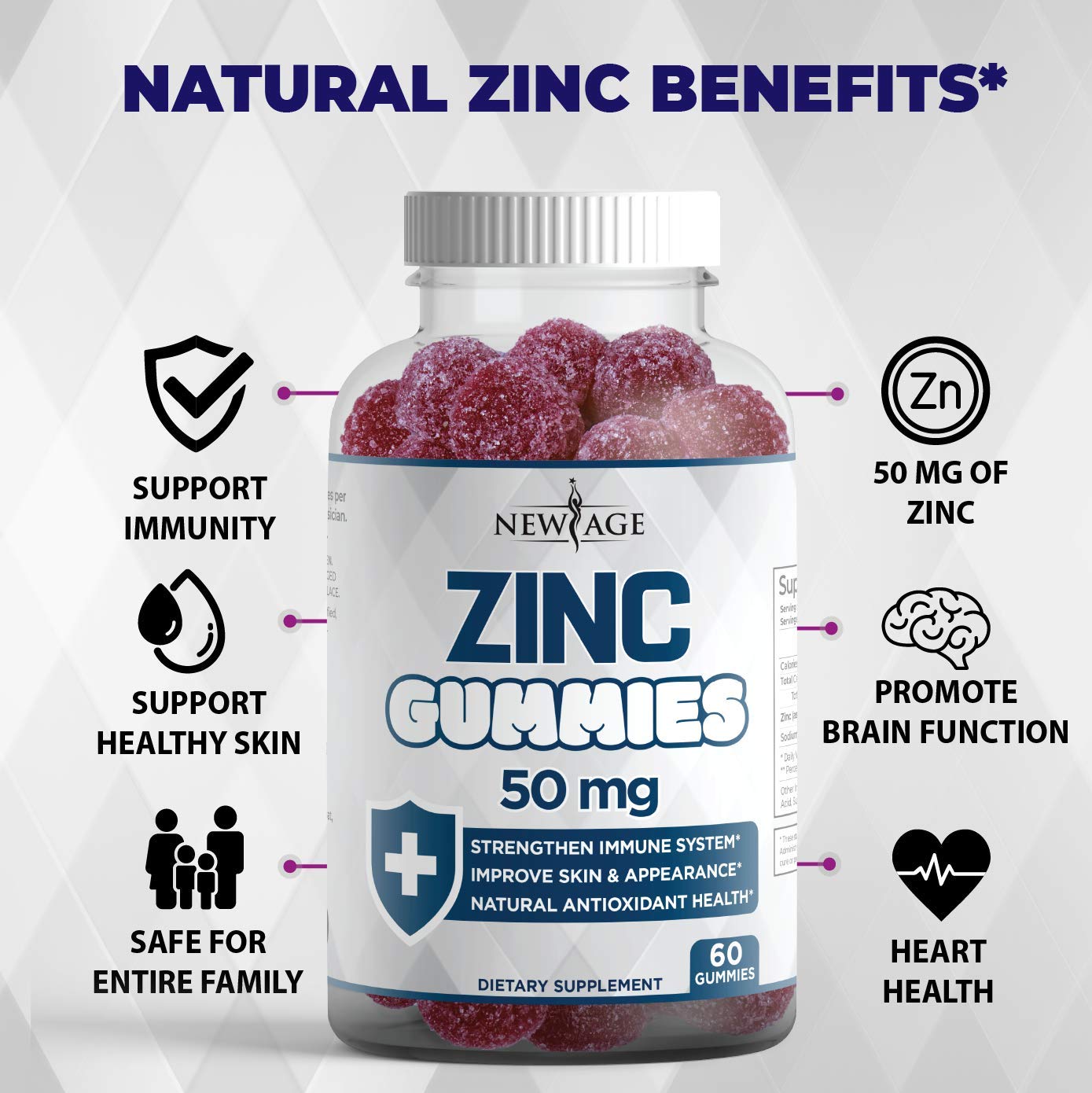 Foto 5 | Gomitas Vitamina D3 New Age Immune Defense 5000 Ui 2 Piezas - Venta Internacional