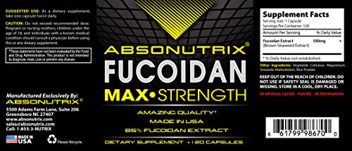 Foto 4 | Suplemento Absonutrix Fucoidan Extracto De Algas Pardas Puras 12 - Venta Internacional.