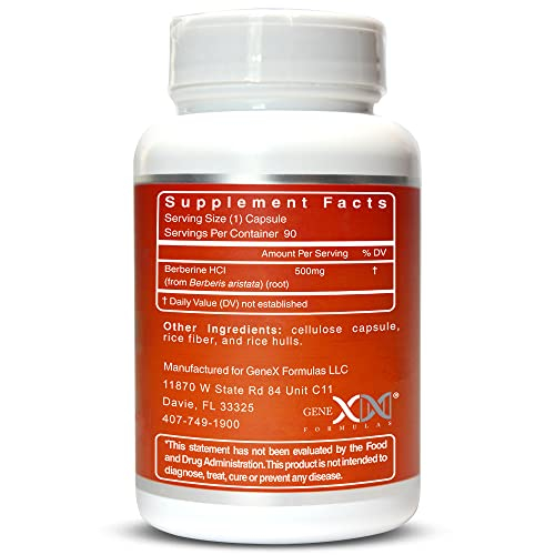 Foto 3 pulgar | Suplemento Genex Berberine Hcl 500 Mg Ampk Activator 60 Cápsulas - Venta Internacional.