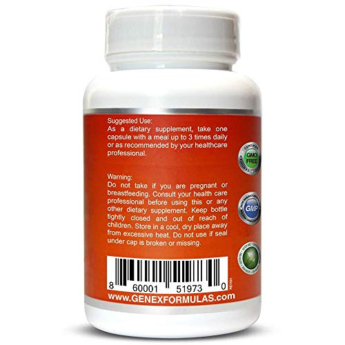 Foto 4 pulgar | Suplemento Genex Berberine Hcl 500 Mg Ampk Activator 60 Cápsulas - Venta Internacional.