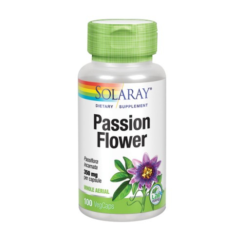 Suplemento Solaray Passion Flor, 100 Cápsulas Vegetales - Venta Internacional.