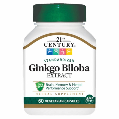 Suplemento De Extracto De Ginkgo Biloba Del Siglo Xxi, 60 Cápsulas Vegetales - Venta Internacional.
