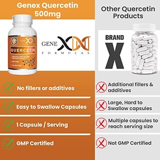 Foto 5 | Suplemento Genex Quercetina 500 Mg 60 Cápsulas Para Apoyar El Sistema Inmunológico - Venta Internacional.