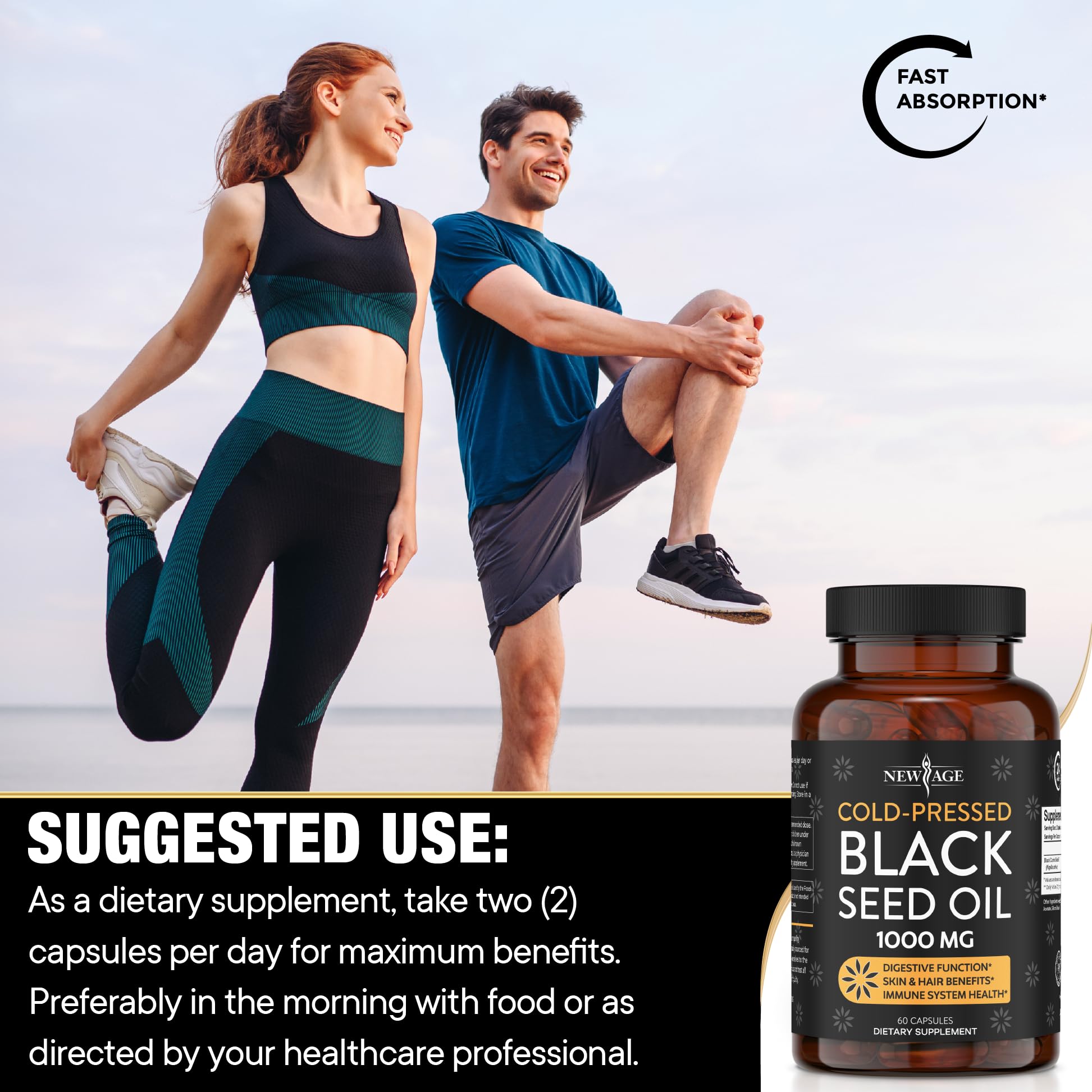 Foto 6 | Cápsulas Blandas De Aceite De Semillas Negras New Age Premium Prensadas En Frío - Venta Internacional.