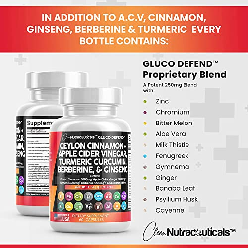 Foto 5 pulgar | Suplemento Clean Nutraceuticals Gluco Defend 60 Cápsulas - Venta Internacional.