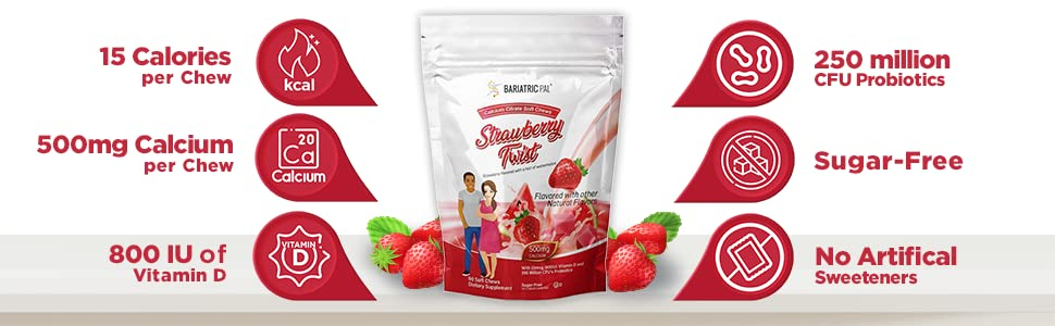 Foto 7 pulgar | Suplemento Bariatricpal Para Masticar Con Citrato De Calcio, 500 Mg - Venta Internacional.