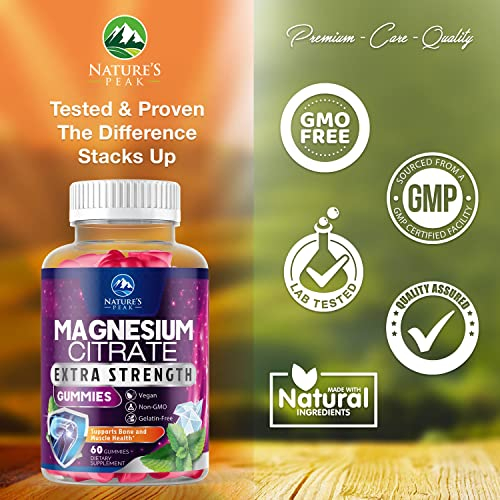 Foto 4 pulgar | Suplemento Gomoso Nature's Peak Con Citrato De Magnesio, 60 Gomitas - Venta Internacional.