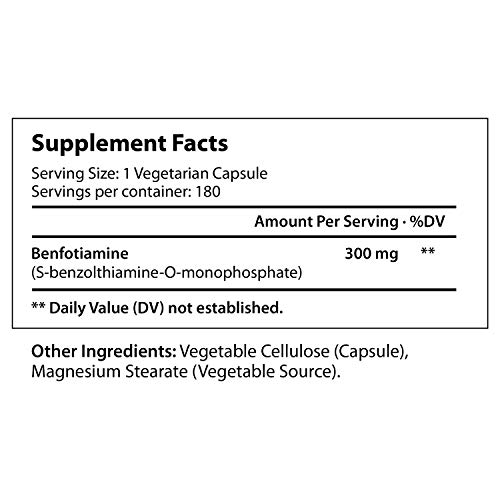 Foto 3 pulgar | Suplemento Longlifenutri Benfotiamina 300 Mg 180 Cápsulas - Venta Internacional.