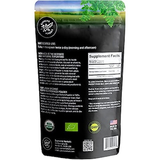 Foto 2 | Polvo De Hoja De Moringa Supreme Herbals, 240 Ml, Certificado Orgánico - Venta Internacional.