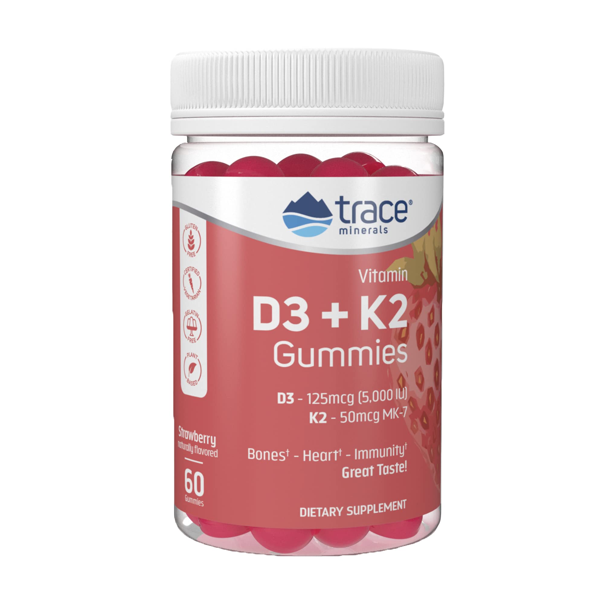 Suplemento De Oligoelementos Para Gomitas Con Vitamina D3 Y K2, 60 Porciones - Venta Internacional.