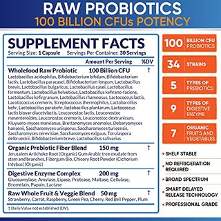 Foto 3 | Suplemento Wholesome Wellness Probiotics, 100 G De Cfu, 30 Cápsulas - Venta Internacional.