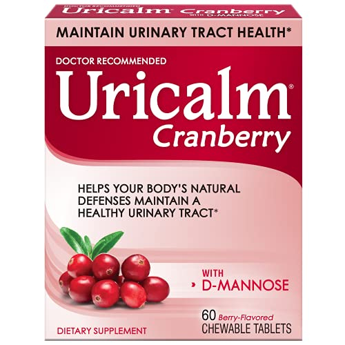 Suplemento Uricalm De Arándano Rojo Con D-manosa, Masticable, 60 Comprimidos - Venta Internacional.