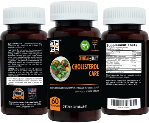 Foto 5 pulgar | Suplemento Clinical Daily Cholesterol Care 60 Cápsulas Veganas - Venta Internacional.