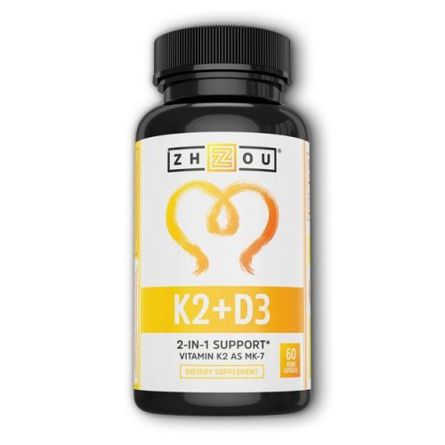 Foto 2 pulgar | Suplemento Zhou Nutrition K2 + D3, 60 Cápsulas Vegetarianas (paquete De 2) - Venta Internacional.