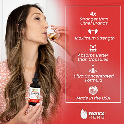 Foto 3 pulgar | Suplemento Maxx Herb, Extracto De Ashwagandha, Potencia Máxima, 120 Ml - Venta Internacional.