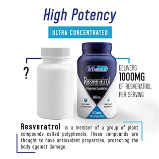 Foto 5 | Suplemento We Like Vitamins Resveratrol 1000 Mg 180 Cápsulas - Venta Internacional.