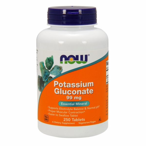 Foto 2 pulgar | Supplement Now Foods Gluconato De Potasio 250 Tabletas X4 - Venta Internacional.