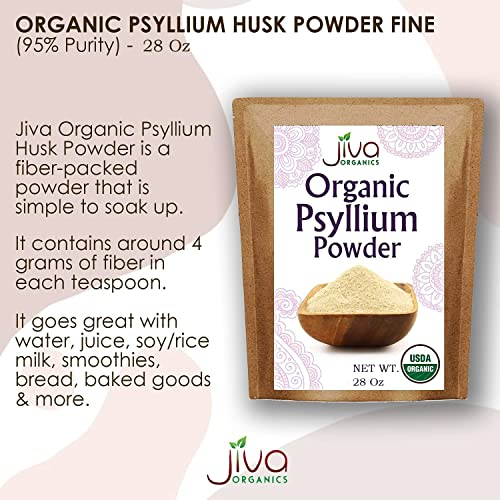 Foto 4 pulgar | Cáscara De Psyllium En Polvo Jiva Organics, Bolsa A Granel De 800 G, Sin Sabor - Venta Internacional.