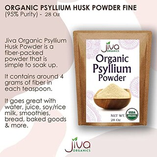 Foto 3 | Cáscara De Psyllium En Polvo Jiva Organics, Bolsa A Granel De 800 G, Sin Sabor - Venta Internacional.