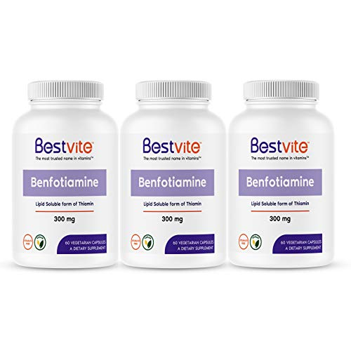 Foto 2 pulgar | Suplemento Bestvite Benfotiamina 300 Mg 180 Cápsulas Vegetales - Venta Internacional.