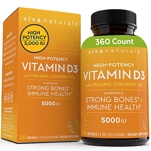Foto 1 | Suplementos Viva Naturals De Vitamina D3 5000 Ui (360 Cápsulas Blandas) - Venta Internacional.