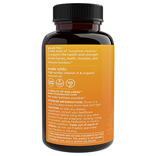 Foto 6 | Suplementos Viva Naturals De Vitamina D3 5000 Ui (360 Cápsulas Blandas) - Venta Internacional.