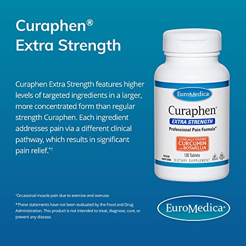 Foto 3 pulgar | Suplemento Euromedica Curaphen Extra Strength 120 Comprimidos - Venta Internacional