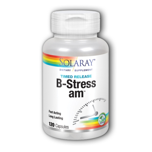 Suplemento Solaray B-stress Am 120 Cápsulas (paquete De 2) - Venta Internacional.