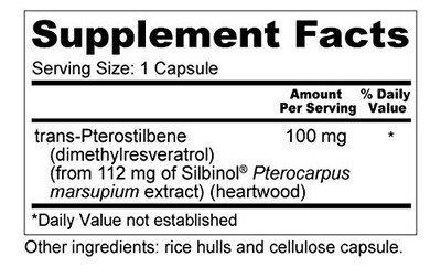 Foto 2 | Supplement Wellness Resources, Pterostilbeno, 100 Mg, 60 Cápsulas - Venta Internacional.