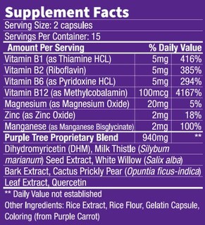 Foto 4 | Píldoras De Vitaminas Purple Tree Celebration Rapid Hydration, 30 Cápsulas - Venta Internacional.